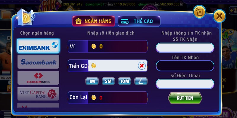 Rút tiền Rikvip: Hướng dẫn rút tiền tại Rik Vip an toàn 2 Rikvip yêu cầu người chơi xác minh thông tin tài khoản khi giao dịch