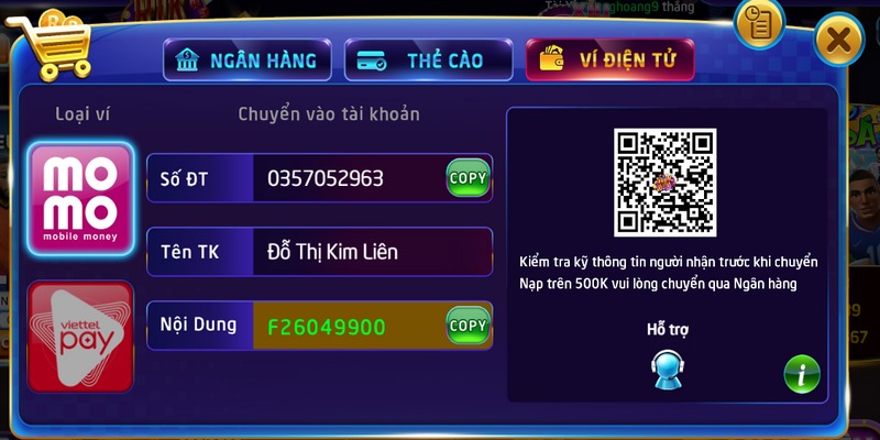 Nạp tiền Rikvip: Hướng dẫn nạp tiền chi tiết an toàn 3 Tính năng nạp tiền tại cổng game được thiết kế với giao diện trực quan dễ hiểu